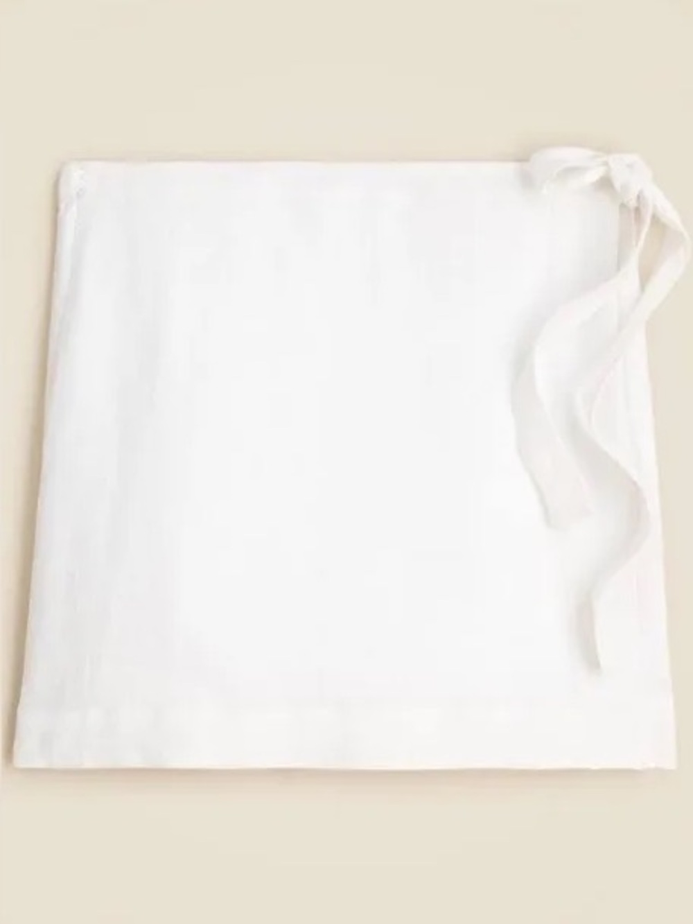 J. Crew women size 2 White Linen Mini Wrap Skirt